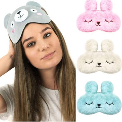 

Fashion Accessories Cute Bunny Eye Mask Shade Cover Rest Eyepatch Blindfold Shield For Sleep