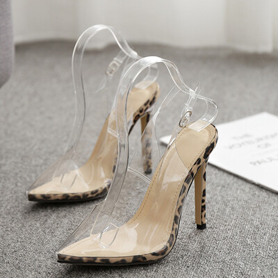 

Rose Womens Fashion Leopa Zebra Pointed Toe Thin Heel Sandals Shoes High Heel Shoes