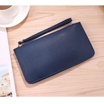 

2018 New Style Fashion Women Leather Solid Bifold Wallet Clutch Card Holders Purse Lady Long Zipper
