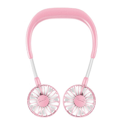 

Neckband Fan USB Rechargeable Wearable Aromatherapy Fans Home Use Office Sports Dual-Head Mini Portable Handsfree Fan