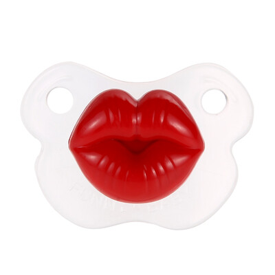 

Silicone Funny Baby Microphone Pig Pacifier Red Lip Infant Pacifiers