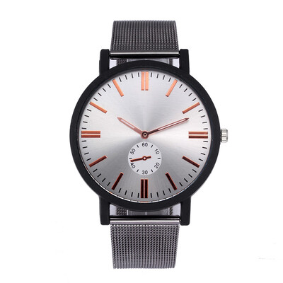 

Gobestart New Men Watch Stainless Steel Clock Male Quartz Alloy Belt Casual Wristwatch
