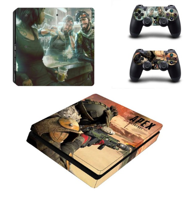 

new Apex Legends vinyl Decal Skin Sticker For Sony Playstation 4 PS4 slim Console 2Pcs Controller Film Stickers