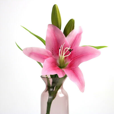 

1pc 3 Heads Artificial Silk Touch Lily Flower Wedding Home Bridal Calla Decor