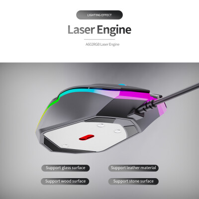 

RGB Mechanical Mouse Wire Game Mouse Four Color Breathing Game Mouse V2 White