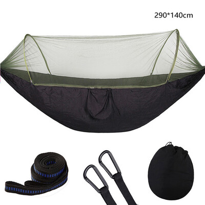 

Outdoor Mosquito Net Parachute Hammock Portable Camping Hanging Sleeping Bed High Strength Sleeping Swing 290x140cm
