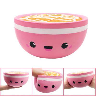 

Gotoamei Jumbo Pink Rice Bowl Stress Reliever Scented Super Slow Rising Kids Squeeze Toy