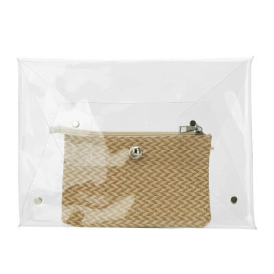 

Transparent PVC Envelope Clutch Clear Evening Party Handbag Women Purse