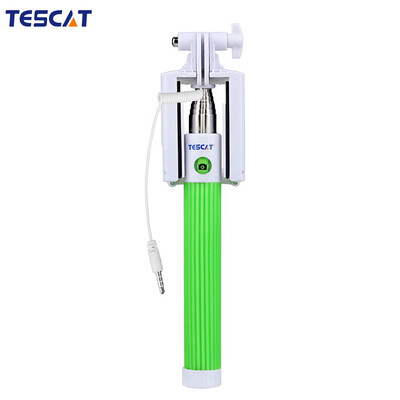 

TESCAT TS900 Wire Shaft Telescoping Extending Selfie Monopod Stick Holder Remote Button with Clip 8"-36" for iPhone 4S 5 5S 5C 6 6