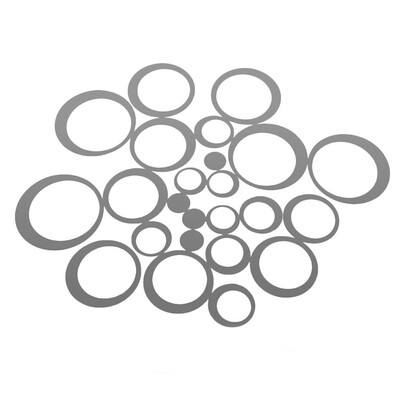 

24pcs DIY Circles Mirror Wall Sticker Crystal Mural Decal 3D Room Paster