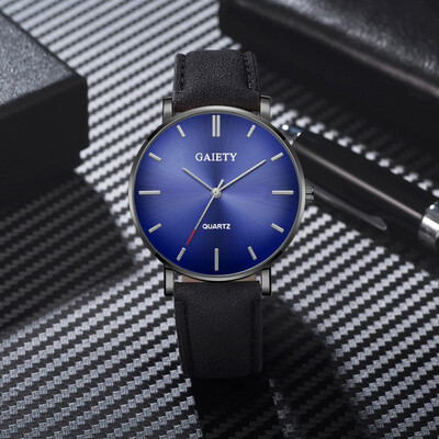 

〖Follure〗Fashion Simple Casual Mens Watch Business Leather With Strap Mens Watch