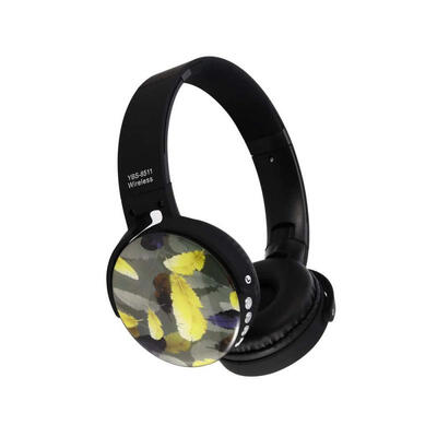 

YBS 8511 Painted Bluetooth Headphones Rotable Wireless Headsets Printed Ear-Cover With 35mm Cable