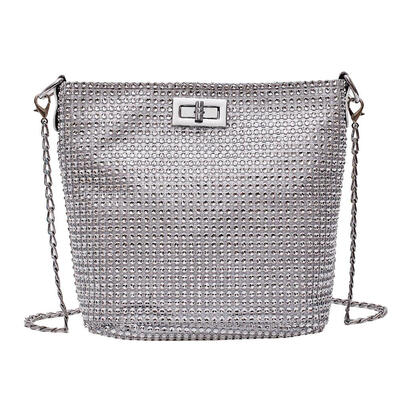 

Pure Color Shoulder Messenger Handbags Women PU Leather Chain Crossbody Bag