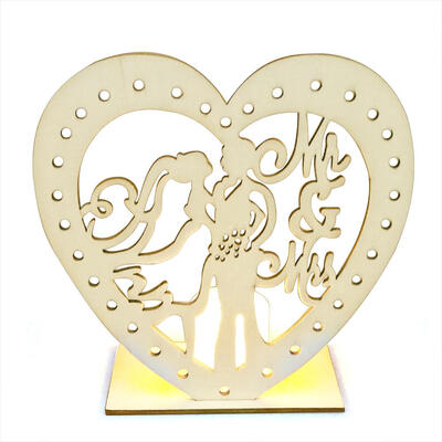 

Wooden Wedding Decoration LED Candle Light Marriage Ornaments Supplies