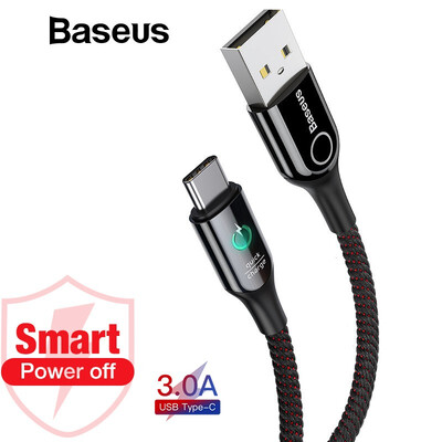 

Baseus Intelligent Power Off QC 30 USB C Cable 18W Fast Charge USB Typc-C Cable Charging&Data Transfer for Samsung XiaoMi 8