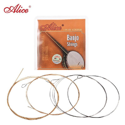 

Alice AJ05 5-String Banjo Strings Set Plated Steel Coated Copper Alloy Wound 5pcs Set 009-020
