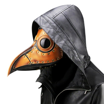 

2019 New Plague Doctor Mask Beak Doctor Mask Long Nose Cosplay Fancy Mask Leather Halloween Party beak Mask Movie Theme Props