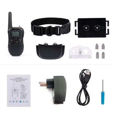 

Dog Training Collar Rechargeable Dog Shock Collar w 4 Training Modes Beep Vibration Shock 300m Range 100 Levels E-Collar Trainer