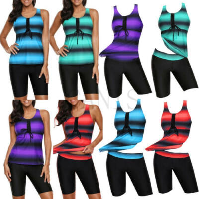 

Plus Size Women Sexy Push-up Swim Dress Leisure Sets Two Piece Swimsuit Bikini