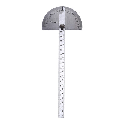 

Stainless Steel 180 Degree Protractor Angle Finder Rotary Woodworking Measuring Ruler Craftsman Tool