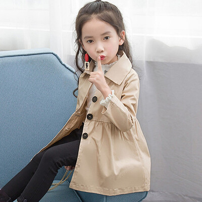 

Children Baby Coat Autumn Jacket Outerwear Pure Color Windbreaker Clothes