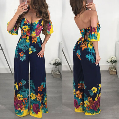 

Ladies Off Shoulder Clubwear Playsuit Bodysuit Party Jumpsuit Romper Trousers
