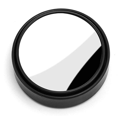 

360° Rotary Push Car Rear View Small Round Mirror Car Large Vision Reversing Aid Blind Spot Two Pack black