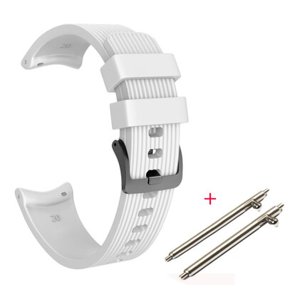 

Silicone Watch Band Strap Stainless Steel Quick Release Pin Buckled Adjustable Soft Lightweight Wristband For galaxy watch 42mm