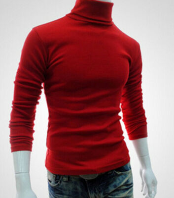 

Mens Winter Warm Cotton High Neck Pullover Jumper Sweater Tops Turtleneck