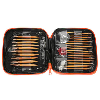 

13 Sizes Changeable Aluminium Circular Kntting Needle Ring Set Crochet Yarn