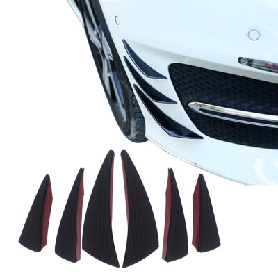 

Tailored 6pcs Universal Carbon Fiber CarAuto Front Bumper Fins Spoiler Canards Refit