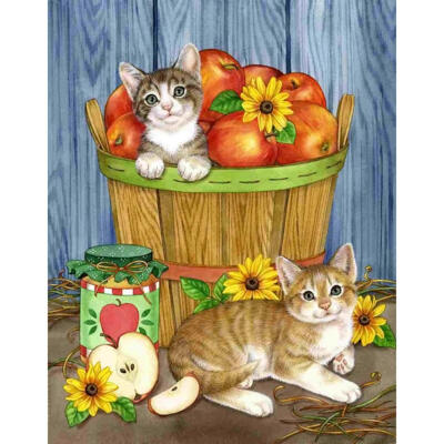 

5D DIY Diamond Painting Cats Fruits Cross Stitch Embroidery Rhinestones Kit