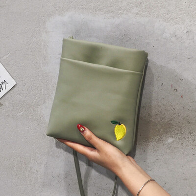 

2019 New shoulder bag soft skin Japan&South Korea simple campus small fresh Korean handbag pu leather students