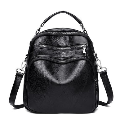 

Fashion Travel Backpacks Women PU Leather Knapsack Shoulder Top-handle Bags