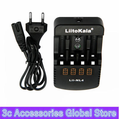 

LiitoKala Lii-NL4 9V AA AAA Battery Charger Ni-MH Ni-Cd Rechargeable Batteries Wall Desk Charging Chargers for Travel EU Plug