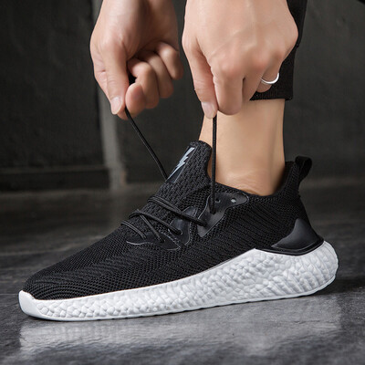 

Net red mens shoes breathable Korean fashion mens sports casual running shoes net Joker canvas tide shoes in summer