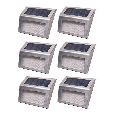 

Solar Powered Staircase Step Light 2-LED Wireless Stainless Steel Stairways Path Garden Floor Wall Patio Lamp Landscape Lighting