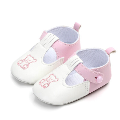 

Newborn Baby Button PU Leather Shoes Kid Girls Boy Cute Boat Bear Animal First Walkers Shoes Autumn Shoes 0-18M