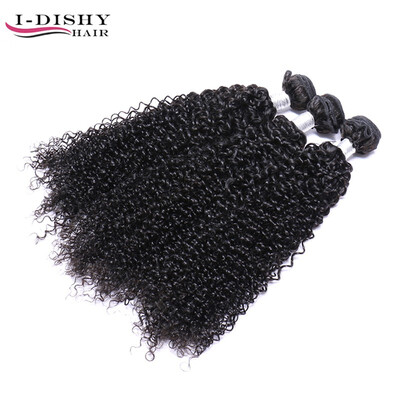 

High Quality i-Dishy Malaysian Curly Wave Human Hair 3 Bundles 8A Natural Color Deep Curly Hair Extension For Black Women