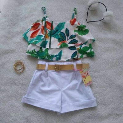 

Baby Girl Kids Summer Toddler Outfits Clothes T-shirt TopsShorts Pants 2PCS Set