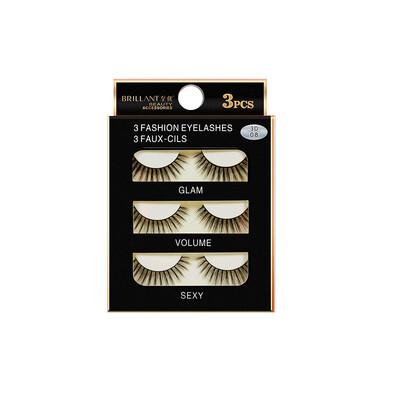 

〖Follure〗3 Pairs 3D Long False Eyelashes Makeup Natural Fake Thick Black Eye Lashes