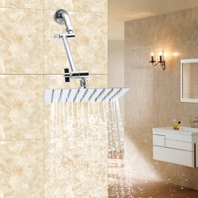 

Greensen Hotel Spa 8-inch Stainless Steel Square Rainfall Shower Head with 11" Extension Arm