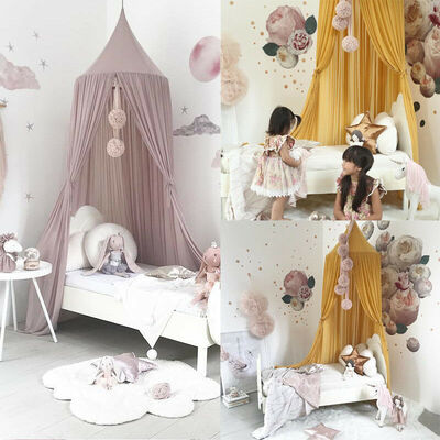 

Kids Baby Bed Canopy Bedcover Mosquito Net Princess Curtain Bedding Dome Tent