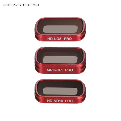

PGYTECH 3pcs Professional Lens Filters Accessory Kit CPLND8ND16 with Storage Case Magnetic Absorbing Design for DJI Osmo Pocke