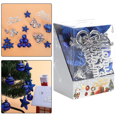 

28pcs Christmas Decorative Pendant Christmas Strap Set Box