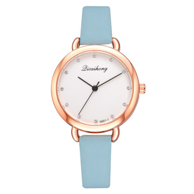 

Korean fashion with rhinestone scale time watch wish new direct PU ladies watch