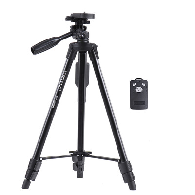 

YUNTENG 5208 Portable Aluminum Alloy Lightweight Tripod Wireless Remote Control Shutter with Universal Smartphone Mount Load Capac