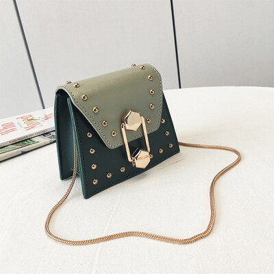 

Fashion small bag Korean version of the wild pu womens bag chic chain girl bag can be shoulder slung