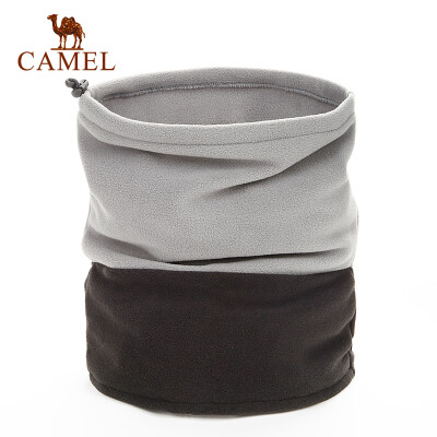 

Camel outdoor neutral bib autumn&winter warm&windproof solid color comfortable scarf simple light scarf in gray A5W320106