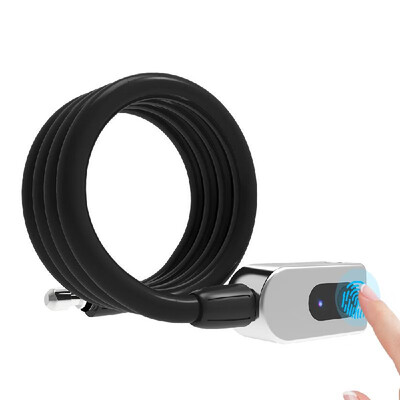 

GQ10F Fingerprint Bike Lock 20 Sets Fingerprint Unlock USB Rechargeable Smart Keyless Fingerprint Lock IP65 Waterproof Anti-Theft